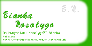 bianka mosolygo business card